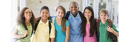 group of school children