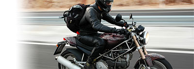 person riding motorcycle