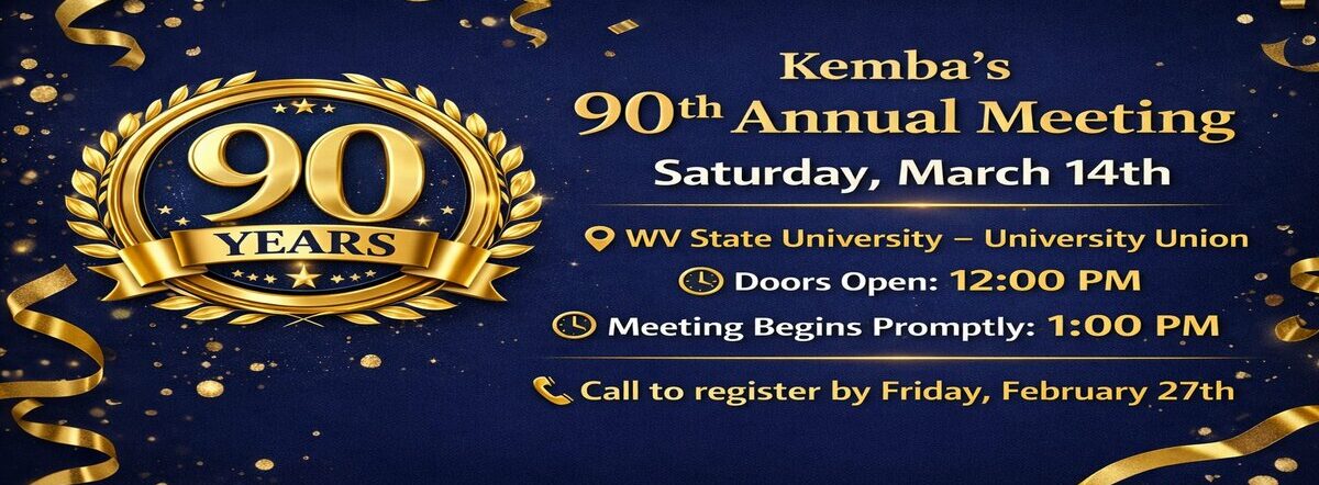 Kemba's 90th Annual Meeting - Saturday, March 14th Call to register by Friday, February 27th